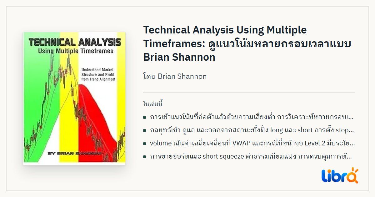 ภาพประกอบบทความ: ปกหนังสือ Technical Analysis Using Multiple Timeframes โดย Brian Shannon