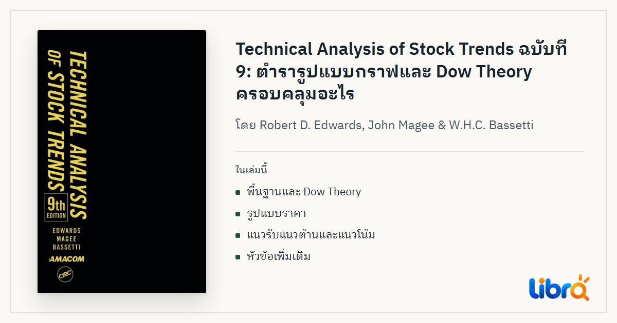ภาพประกอบบทความ: ปกหนังสือ Technical Analysis of Stock Trends โดย Robert D. Edwards, John Magee & W.H.C. Bassetti
